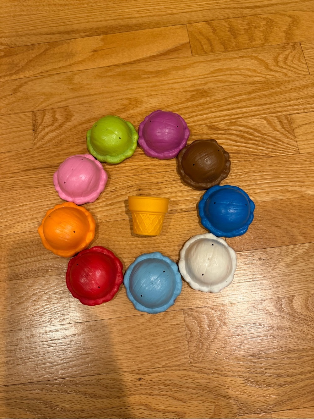 Colorful Toy Ice Cream Scoop Set with Cone